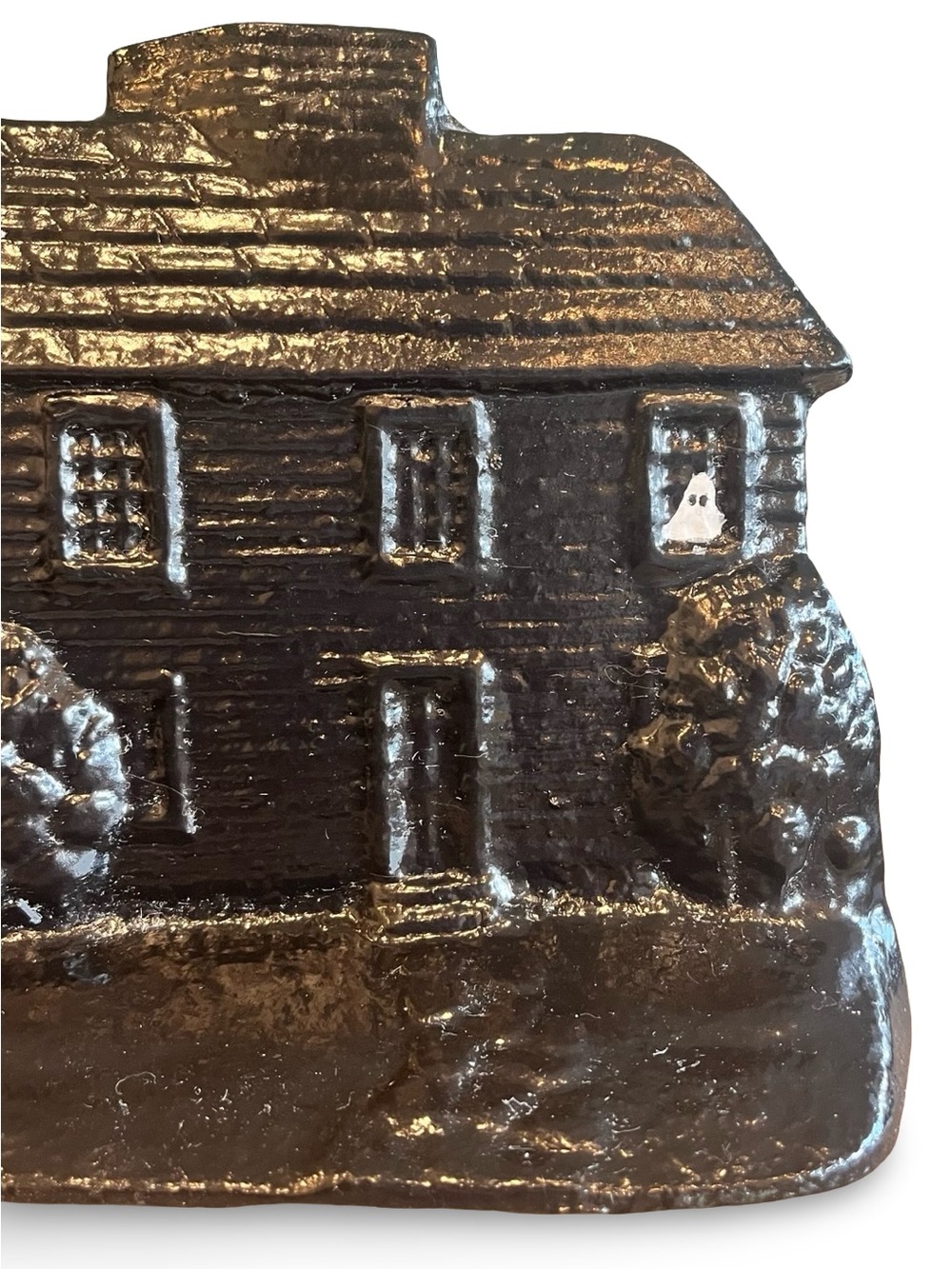 Cast Iron Haunted House Lonely Ghost Whimsical Door Stop